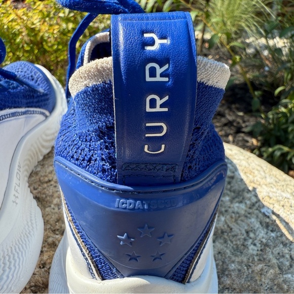 Under Armour Curry 8 Boy’s Basketball Shoes Royal Blue White Size 3.5Y Athletic - Picture 5 of 11